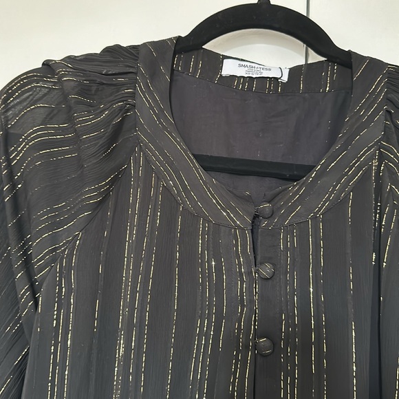 BNWT Smash and Tess Iskra Showstopper Metallic Stripe Dress - Picture 3 of 12